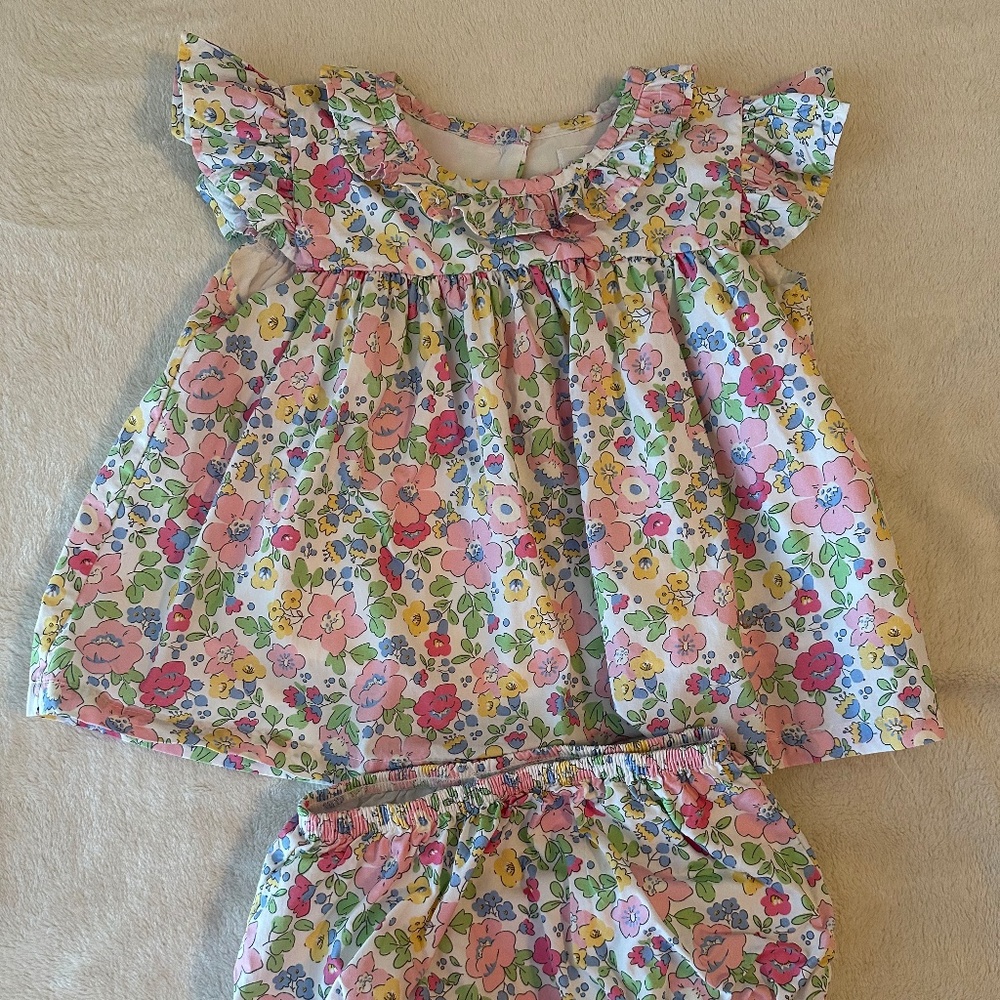 Cecil and Lou Floral Diaper Set Size 2T